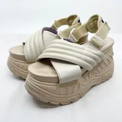 ヨースケ 厚底サンダル 23.5 アイボリー バックストラップ ベルクロ