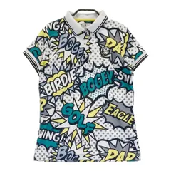 サイズ：1 JACK BUNNY ジャックバニー  半袖ポロシャツ コミック 総柄 ホワイト系 [240101494996] ゴルフウェア レディース ストスト