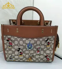 DISNEY × COACH ローグ25 シグネチャー ミッキーマウス 4WAY ショルダーバッグ コーチ ディズニー ハンドバッグ