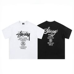 【即購入OK】【新品未使用】STUSSY（ステューシー） WORLD TOUR TEE プリント Tシャツ ユニセックス メンズ レディース ストリート 綿100% 2025夏 正規品