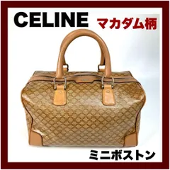10 / 10 【CELINE】オールドセリーヌ マカダム柄 ミニボストン ボストンバッグ