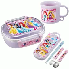 ディズニー プリンセス お弁当 グッズ セット 3点 ランチボックス 弁当箱 プラコップ コップ カトラリーセット お箸 はし フォーク スプーン ケース スケーター 新入生 女の子 キッズ 子供用 入園 入学 準備 プレゼント ギフト 幼稚園 保育園 小学生