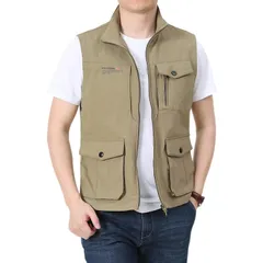 新品 [SLINX] メンズ ベスト アウトドアベスト メッシュ 速乾 作業着 軽量 撥水 多機能 6ポケットノースリーブ フィッシング 父の日 撮影用 登山 春 夏 秋 MJ02