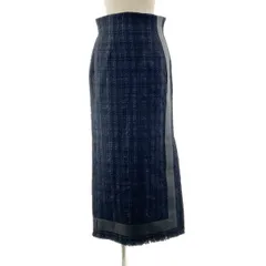 Mame Kurogouchi / マメクロゴウチ | Cracted Tweed Skirt ツイード スリット ロングスカート | 2 | ブラック | レディース