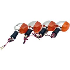 FJmark ウインカー 汎用 カワサキタイプ 4個セット 純正タイプ バリオス エストレヤ (オレンジレンズ) [並行輸入品]