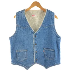 古着 70年代 リーバイス Levi's オレンジタブ デニムボアベスト USA製 メンズL相当 ヴィンテージ/eaa523637