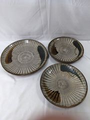 美品】信楽焼き 山本雅則 しのぎ リム皿 大 3枚セット - メルカリ