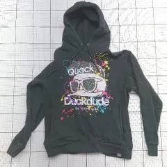 ◇ ⊇ ビーワンソウル イラスト入り 長袖 プルオーバーパーカー サイズM ブラック系 レディース E  【1508250002243】のサムネイル