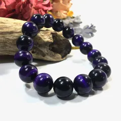 パワーストーン ブレスレット パープルタイガーアイ 12mm  / 虎目石 メンズ レディース 男性 女性 金運 仕事運 成功 お守り(シンプル) ☆