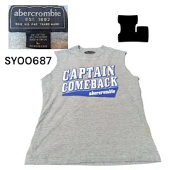 abercrombie古着プリントタンクトップLグレー SY00687のサムネイル