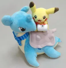 【中古】ぬいぐるみ ピカチュウ＆ラプラス ラプラスに乗って ぬいぐるみ 「ポケットモンスター」 ポケモンセンター限定