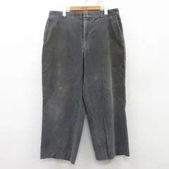 W37/古着 エルエルビーン LLBEAN コーデュロイ パンツ メンズ 80s 太畝 タロン 濃グレー spe 25mar08 中古 ボトムス ロング