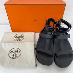 【箱・袋付き】HERMES エルメス　Cuzco サンダル　ブラック　26.5 箱・袋付き】HERMES エルメス Cuzco サンダル ブラック 26.5 - メルカリ