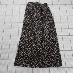 ◇ Θ Spick & Span スピック アンド スパン 花柄 ロング丈 フレア スカート サイズ36 ブラック系 レディース E  【1509180005175】