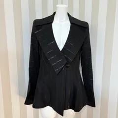 D321 ジョルジオアルマーニ レディース ノーカラージャケット 美品 2XL GIORGIO ARMANI ジョルジオアルマーニ ジャケット レディース