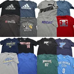 古着卸 まとめ売り スポーツブランドMIX 半袖Tシャツ 16枚セット (メンズ L ) アディダス リーボック 中古 古着 NA0873