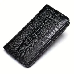 財布 メンズ レザー ウォレット ビジネス ロングウォレットトラベル 耐久性 ワニ財布財布 ワニ柄財布メンズ 本革 牛革 財布 メンズ アンティーク風 革財布 メンズ 長財布 財布 小銭入れ コイン入れ 革長財布 本革財布 メンズ財布