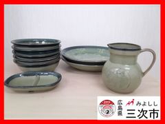 大皿　取り皿　つゆ入れ　薬味入れ　菜箸付き　鍋食器セット10点