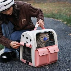 キャリーバッグ リュックキャリー ペットキャリー 猫バック リュック 折りたたみ 猫キャリー ペットキャリーバッグ 大容量 猫キャリーバッグ 猫 犬 ペット鞄 お散歩バッグ 小型犬用 おしゃれ 丈夫 メッシュ 顔出しbaitu04