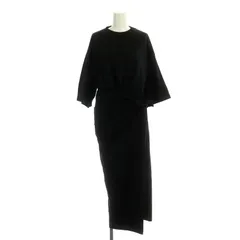 高級✨BALENCIAGA 2017 ロングワンピース ドレス 絹 黒 リボンRのワンピースコレクション