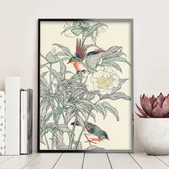肉筆　今尾景祥　扇面　紅葉に小鳥　花鳥画　額装 かわいい～！」 今尾景祥 肉筆 扇面 美術品 額装 花鳥画 紅葉に