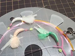 宗爺ぃのシマアジウイリー仕掛け６号（白→オキアミ→グリーン）各種選択可