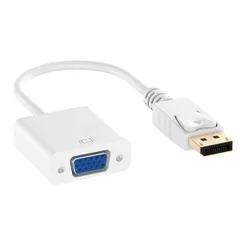 DP to VGA 変換器 変換ケーブル DisplayPort D-sub 15pin ミニD-sub 変換アダプタ DPオス VGAメス 1080P   ポッキリ