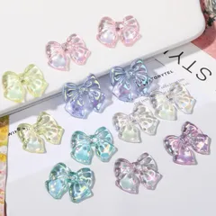 【DC014】クリアリボンデコパーツ ｜ デコ リボン ハンドメイド 素材 パーツのサムネイル