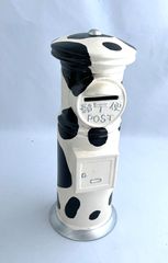 【希少】牛柄  昭和郵便ポスト 貯金箱
