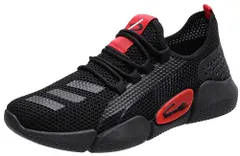 [エンプティオ] エアー フィットネス かかと踏める メッシュ スポーツ スニーカー メンズ ランニング 通気性 スリッポン カスタム ウォーキング 運動靴 通勤用 運転用 派手 滑り止め 作業用 すりっぽん 立ち仕事 [ジェットブラック] [26.5 cm]