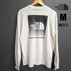 【日本未発売】ノースフェイス 長袖 Tシャツ ボックスロゴ メンズ オフホワイト/M(USサイズ)