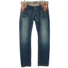 dorobou nikki 泥棒日記 日本製 ストレートデニムパンツ w32 ジーンズ ボタンフライ メンズ 古着