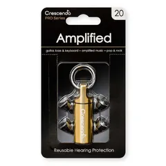 【新品 未使用 未開梱】CRESCENDO　音楽用耳栓（ポップス・ロック用）　Amplified20
