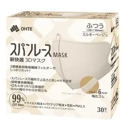 【新品】立体 血色 スパンレース 不織布マスク 30枚入ｘ2箱 バイカラー 柔らかい  OHTE