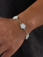 ジュエリー メンズ ブレスレット 1個 クラシックエレガントデザイン ラッキー4つ葉のクローバー ブレスレット (メンズ)