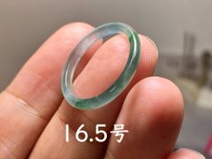 L12-187 極品 高氷種 16.5号 天然グアテマラ産 A貨 本翡翠 くりぬき リング