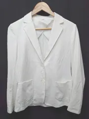 ◇ Θ UNIQLO ユニクロ シンプル 長袖 テーラードジャケット サイズL ホワイト レディース E  【1506110002631】