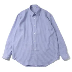 トップス 25ss SUPER FINE WOOL STRIPE SHIRT Auralee Super Fine Wool Stripe Shirt in Ivory Stripe Curated