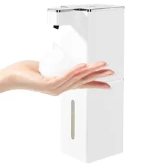 ソープディスペンサー ハンドソープ 自動 泡 吐出量4段階調 400ml 壁掛け ノータッチ オートディスペンサー IPX5防水 静かな音 ディスペンサー 細かい泡 充電式 食器用洗剤 キッチン 洗面所などに適用 Gogorelax