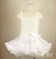 ❤︎kireisui❤︎新品❤︎激カワ！ローズ　チュチュドレス　ホワイトxs❤︎