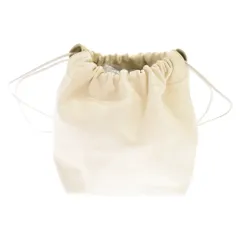 JIL SANDER (ジルサンダー) DRAWSTRING CROSSBODY レザー ドローストリング クロスボディバッグ ポーチ アイボリー JSPS853407のサムネイル