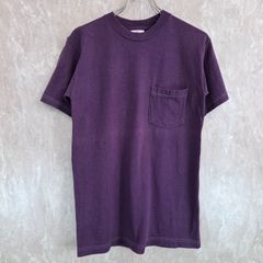 FL Robinson エフエルロビンソン アメリカ製 アウトステッチ 胸ポケット パープル　紫 S Tシャツ