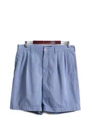 【お得なクーポン配布中!】 90s ポロ ラルフローレン 2タック コットン チノ ショートパンツ メンズ 34 / 90年代 オールド 短パン ショーツ ポロチノ ワンポイント 青