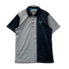 サイズ：M PUMA GOLF プーマゴルフ  半袖ポロシャツ ボーダー柄 ブラック系 [240101515440] ゴルフウェア メンズ ストスト