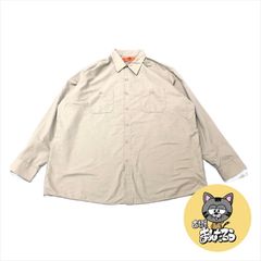 90s 古着 レッドキャップ 長袖シャツ ベージュ オーバーサイズ 2XL