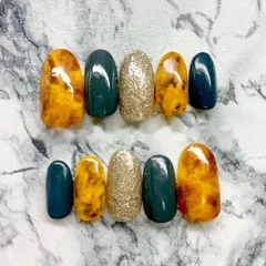 再販♡べっ甲 ネイルチップ
