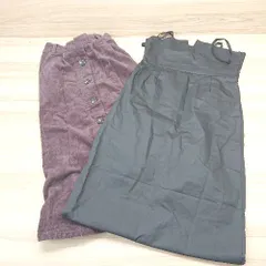 ◇ 《 GRL グレイル まとめ売り2点セット サイズM コーデュロイ 無地 ワンピース スカート レディース 》 E  【1304120018457】