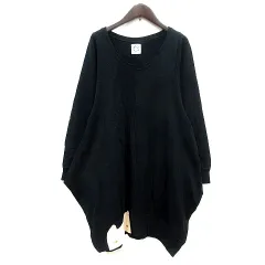 ツモリチサト TSUMORI CHISATO ワンピース ミニ プリント 長袖 スウェット 2 M 黒 ブラック /MNのサムネイル