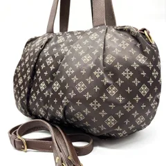 【良品】 russet ラシット トートバッグ ハンドバッグ  ショルダーバッグ 総柄 ナイロン レザー ブラウン 茶色 大容量 ユニセックス 男女兼用 メンズ レディース