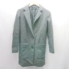 ◇ JEANASIS ジーナシス チェスター シンプル 無地 長袖 コート サイズM チャコールグレー レディース E  【1404240020856】